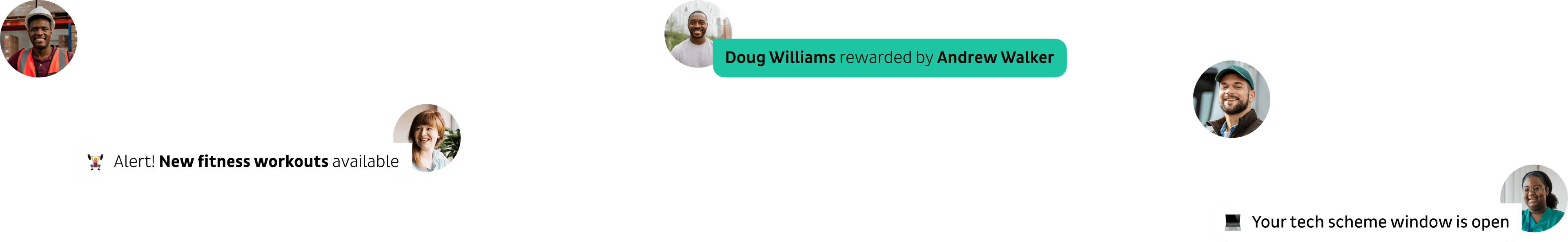 Messages of compliments from employees
